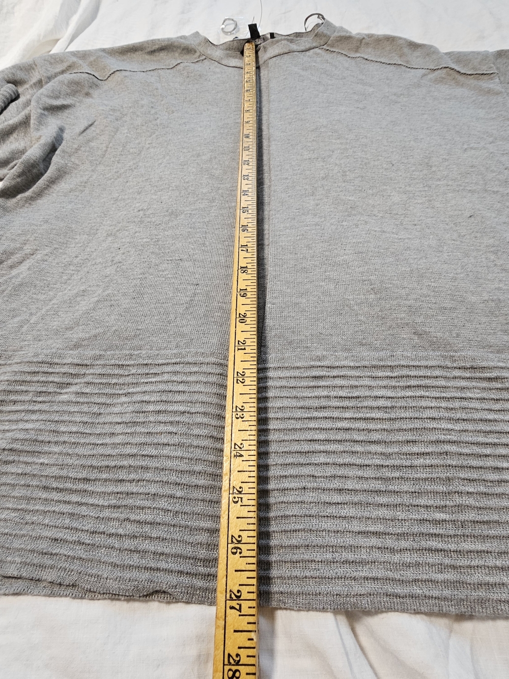 Cysus Grey Ribbed Hem Lightweight Sweater Size 1X - Picture 3 of 8
